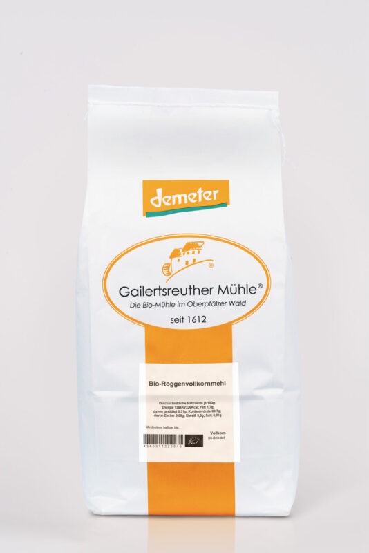 Bio-Roggenvollkornmehl, demeter